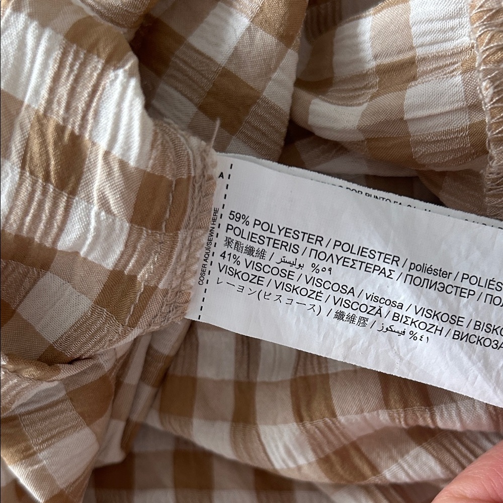 Mango Plaid Puff Sleeve Midi Dress - Picture 7 of 7